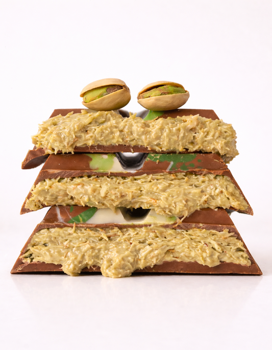 Kunafa Pistachio Crunchy Bar - Milk Chocolate
