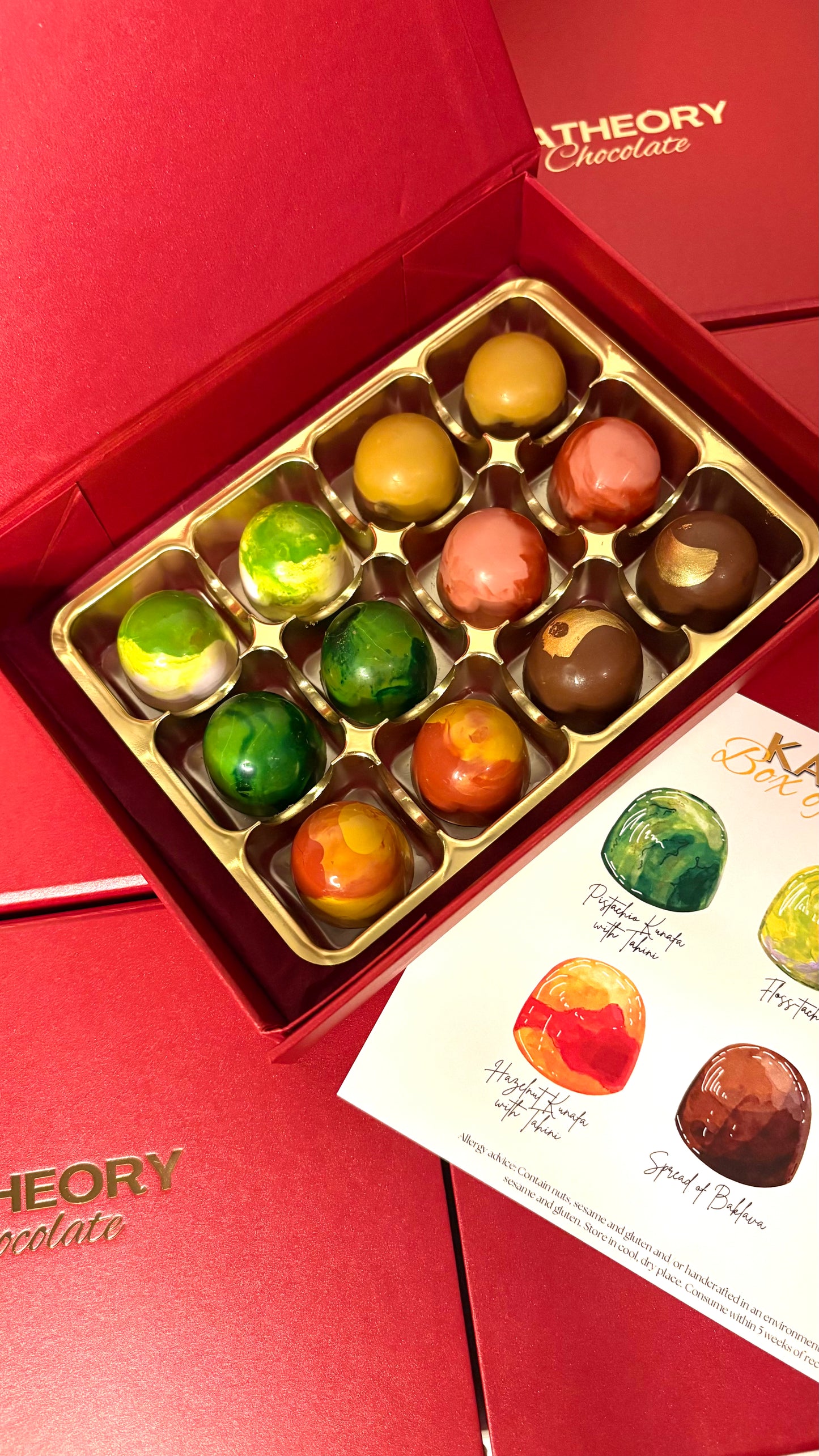 Katheory Chocolate Box - 12 Bon Bons, 6 Flavours